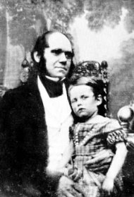 Charles and William Darwin. Photo by unknown. Public domain via Wikimedia Commons.