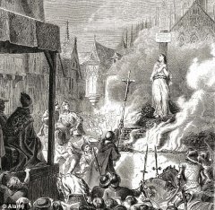 Hot stuff: Joan of Arc was perhaps the most famous person to be burned at the stake